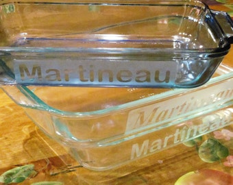 Vinyl Stencil for Glass Name Etching