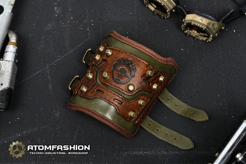Mad Max leather bracer in post apocalyptic style