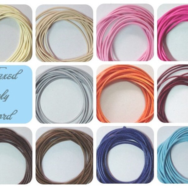 0.5 mm- 10 Yards-Korea Polyester/ Poly Waxed Cord/ Thread- DIY Organza Necklace Cord - macrame - Beading - Braiding Cord