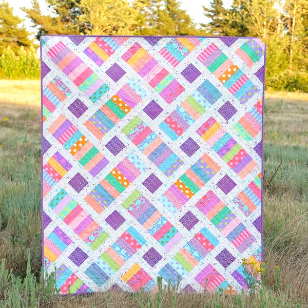 The Iris Quilt Pattern Size Extension - Queen and King Sizes