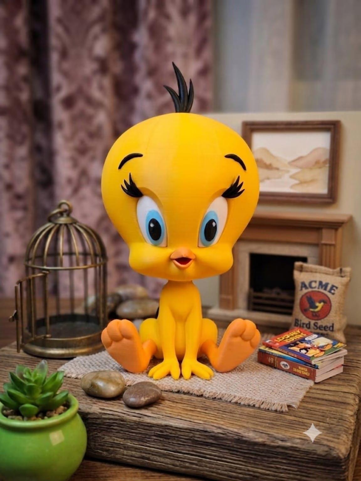 Tweety Bird 陶器製 フィギュア トゥイーティー Tweety Bird Figurine - Etsy