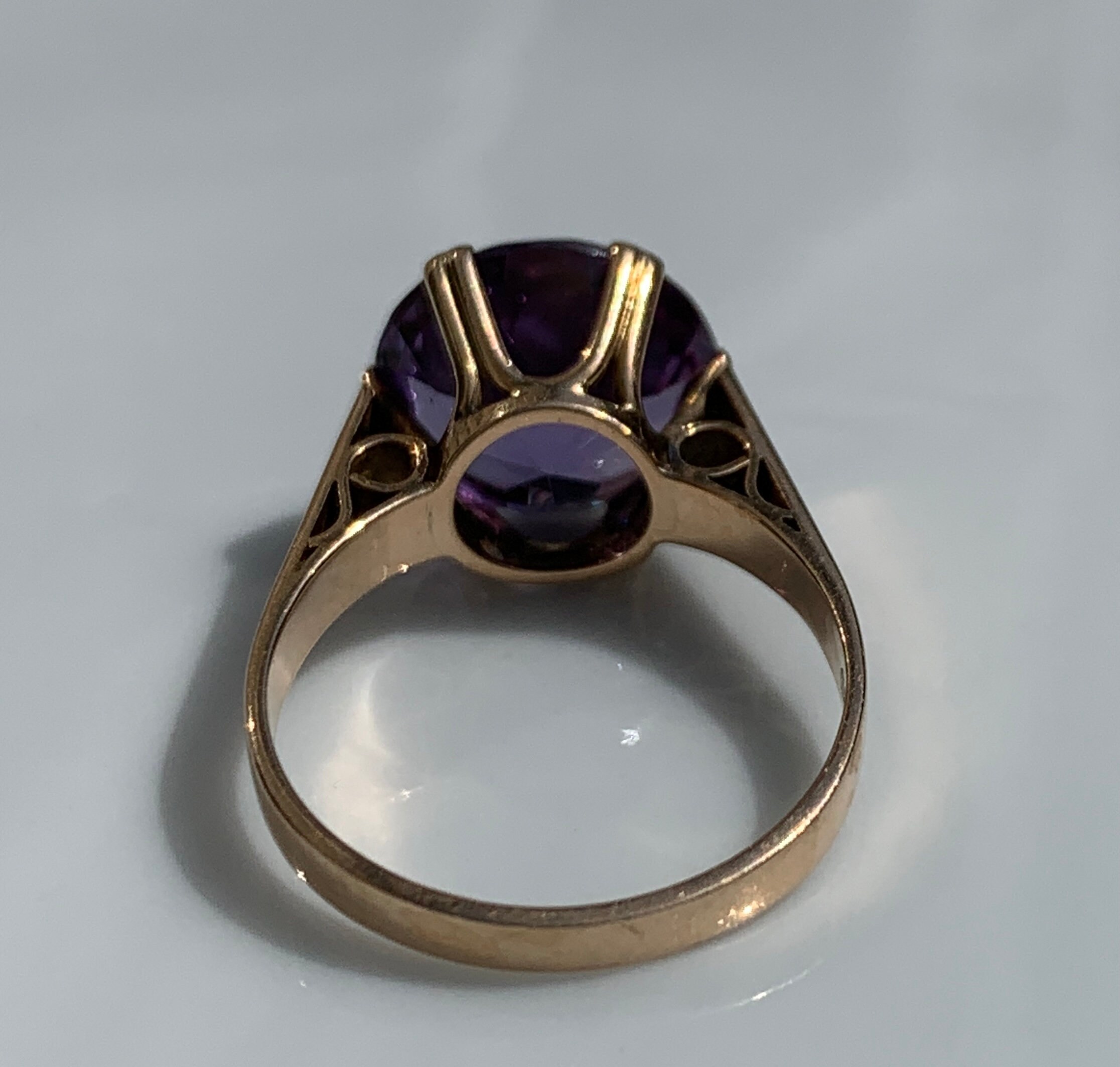 14k Alexandrite Ring Mid Century Russian Ring Solid 14k Gold | Etsy