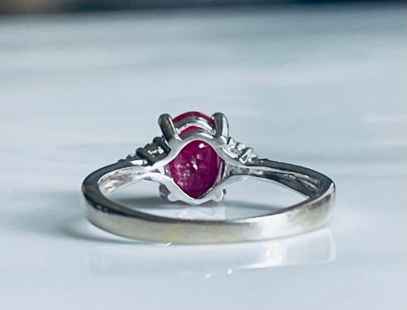 Ruby Engagement Ring Diamond Natural Ruby Ring 14… - image 8