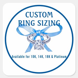 Ring Sizing For White or Yellow Gold Rings, Custom Ring Sizing Order