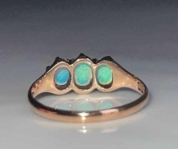 Opal Ring Australian Opal Victorian Ring 1800s En… - image 7