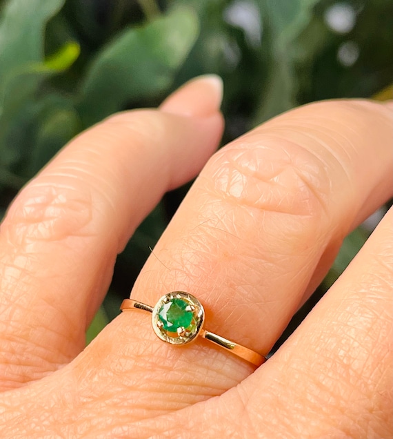 Emerald Ring 18K Colombian Emerald Ring Emerald R… - image 4
