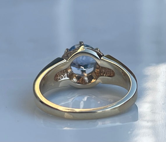 Sapphire Ring 14k One Carat Ceylon Blue Sapphire … - image 7