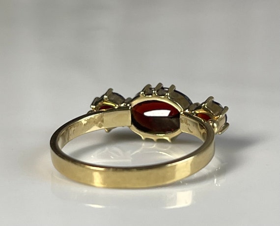 Garnet Ring 14K Rose Cut Garnet Vintage Engagemen… - image 10