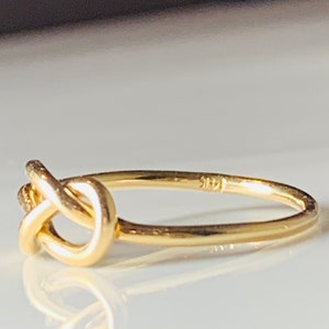 14k Infinity Knot Ring Vintage Hand Wrought Ring Love Knot Ring Romantic Gift for Her Cabin Core Aesthetic Cabincore image 9