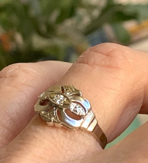 Art Deco Engagement Ring Vintage Antique Diamond R