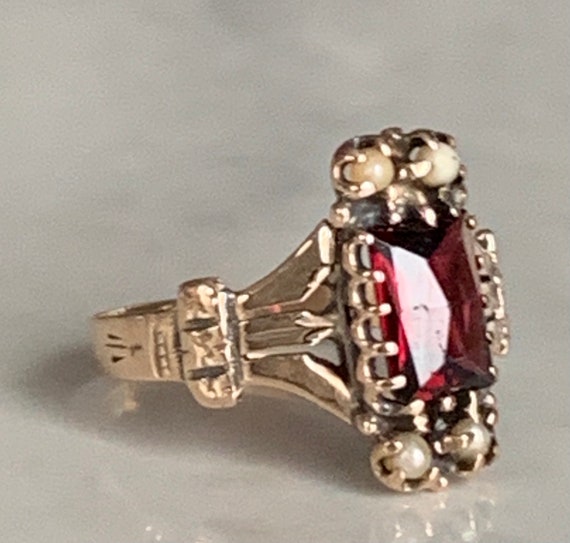 Victorian Garnet Ring Antique Garnet Engagement Ri