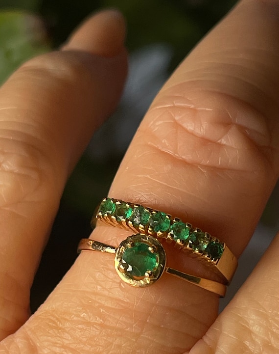 Emerald Ring 18K Colombian Emerald Ring Emerald R… - image 5