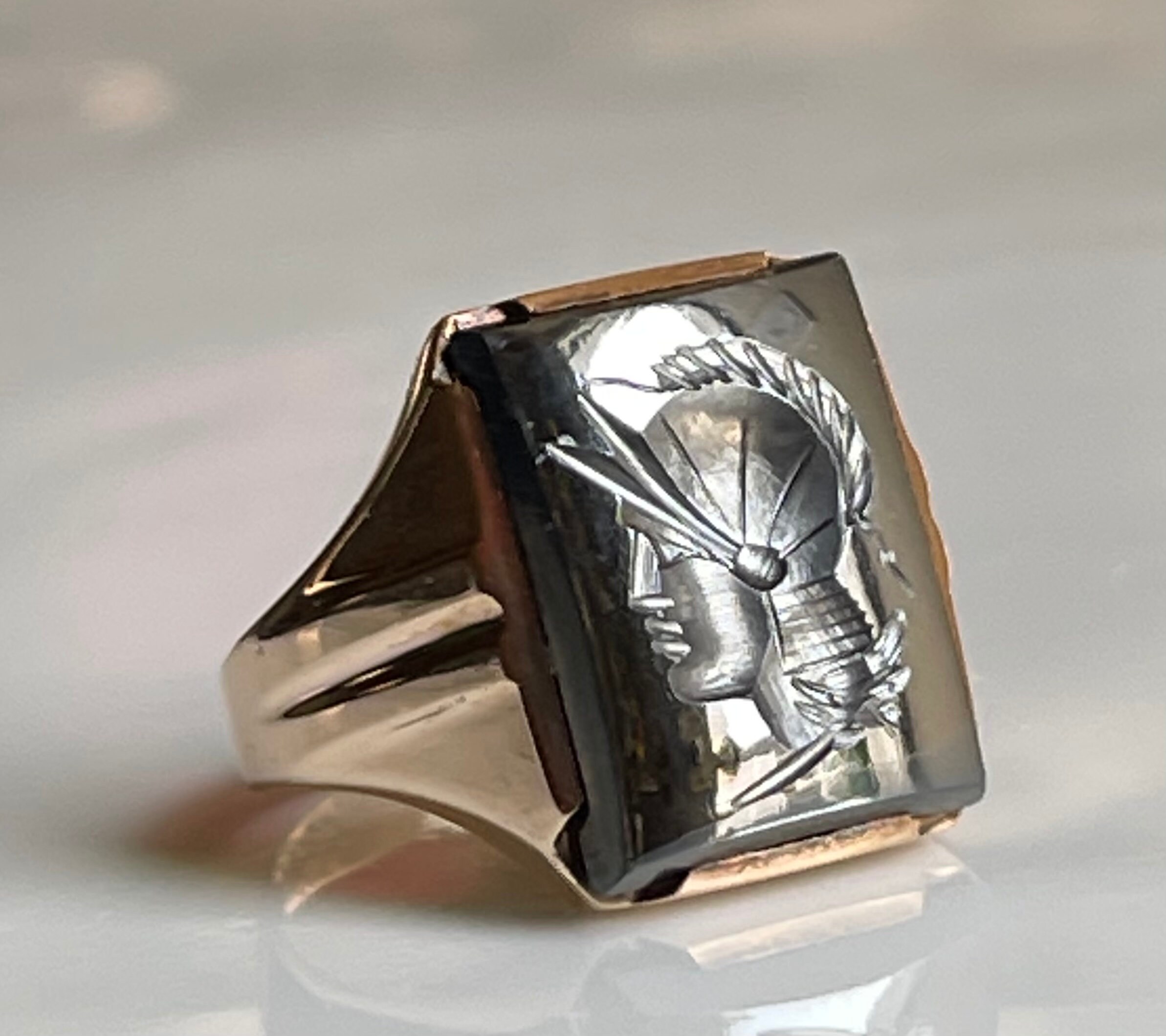 Mens roman soldier ring hot sale