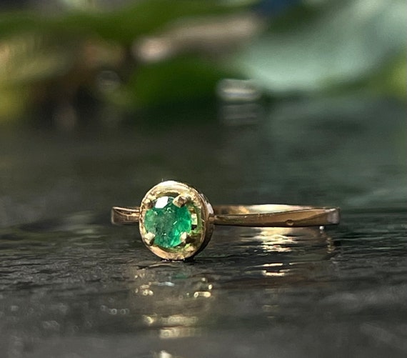 Emerald Ring 18K Colombian Emerald Ring Emerald R… - image 3