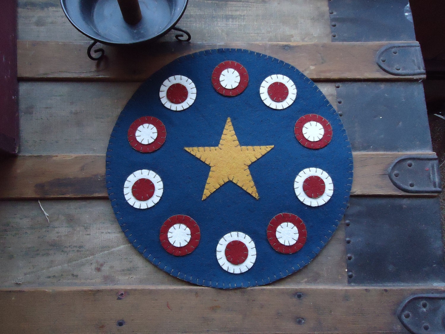 Americana Penny Rug Kitto Make Precut Pieces Etsy