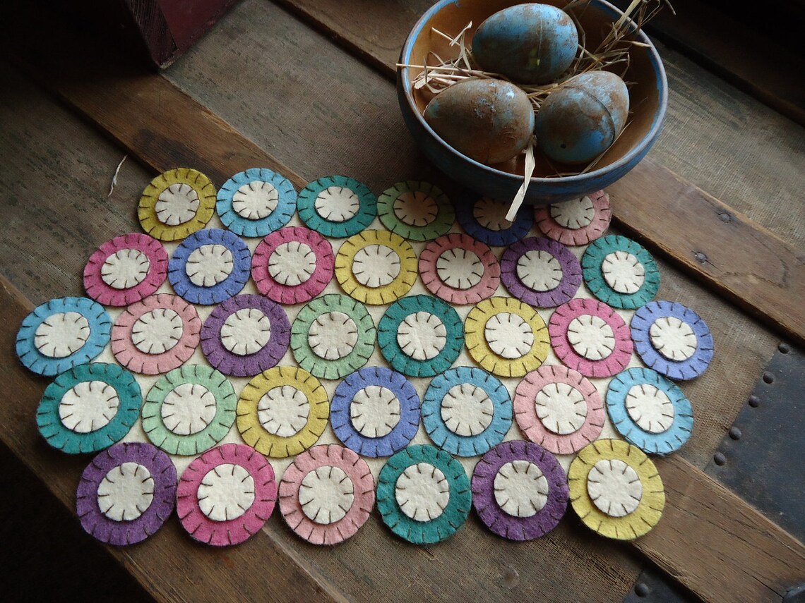 Pre-cut Penny Rug Kit to Make for Spring - Etsy