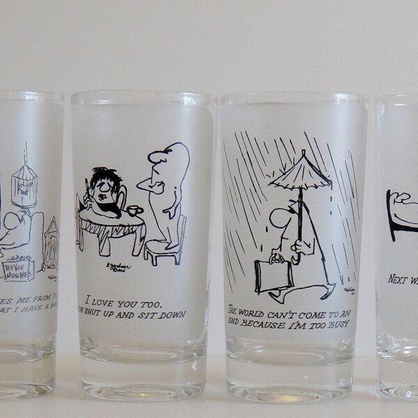 Vintage Barware 1950's , Herb Gardner, Comic Strips