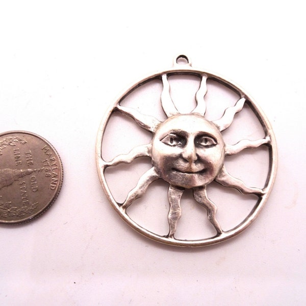 Sunshine jewelry pendant brushed silver finish #RM-532