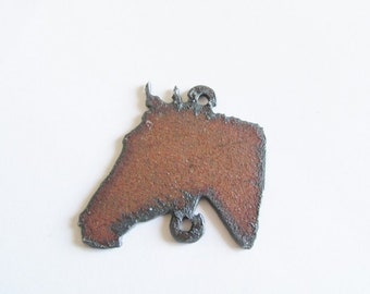 Horse head connector rustic metal #rr004-con