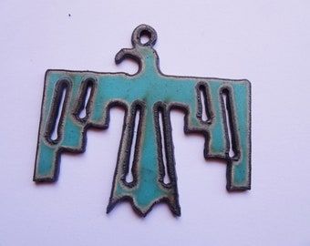 Thunderbird t-bird turquoise pendant #TUP-12