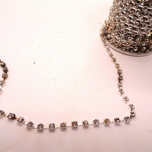 Clear crystal chain by the foot 3.5mm