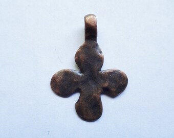 Copper pewter small cross #TUP-22