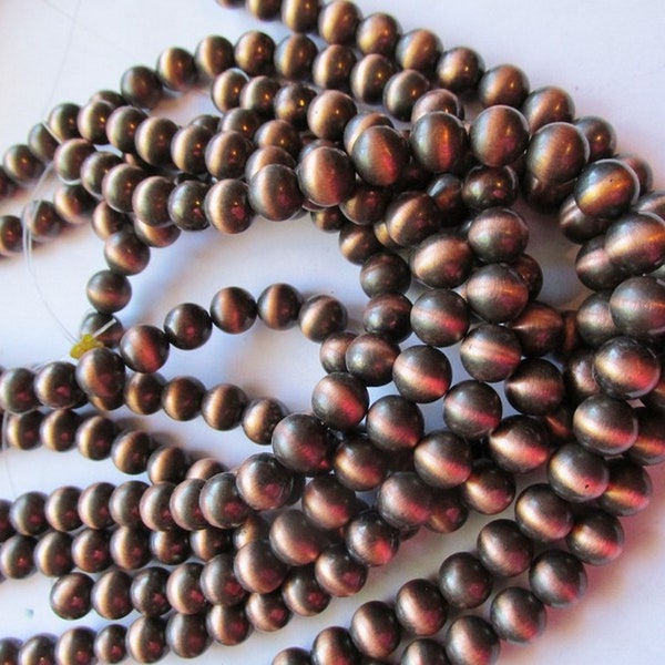 6mm Faux Navajo Indian pearls copper coated beads