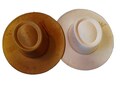 Faux Suede ROUND TOP  brim hat with sting adjustable tie great for hat burning Lower nap material