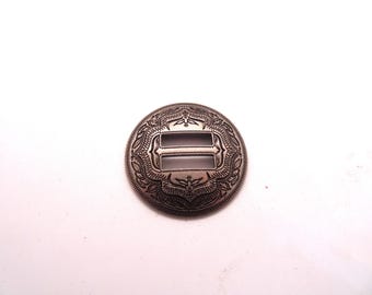 Antique silver color metal concho 1" #concho26