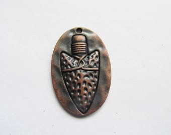 Arrowhead antique copper pendant #MP85