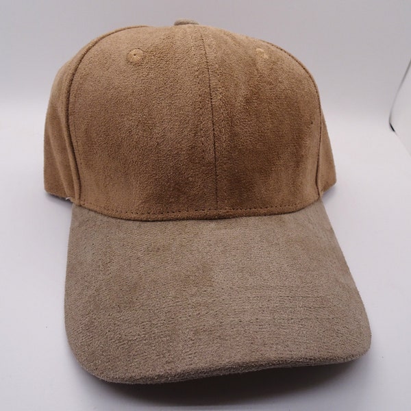 Vegan suede baseball cap two tone great for hat burning