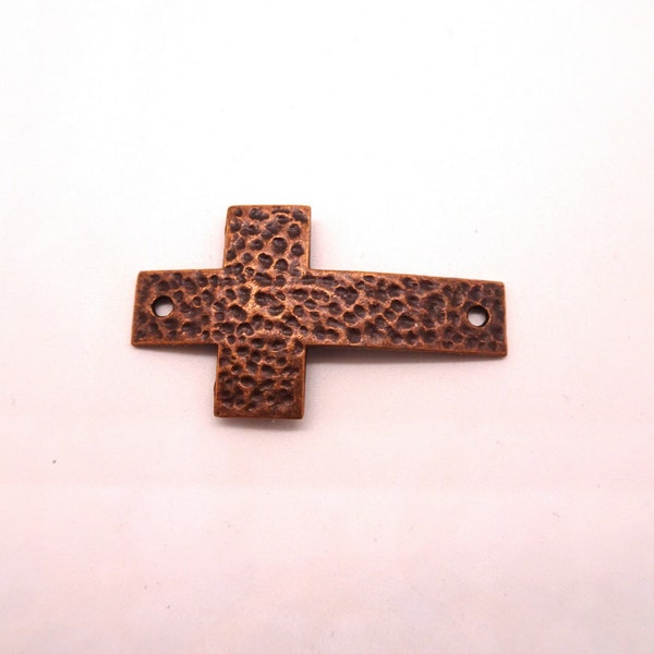 Bracelet hammered cross jewelry bracelet connector #CON-59