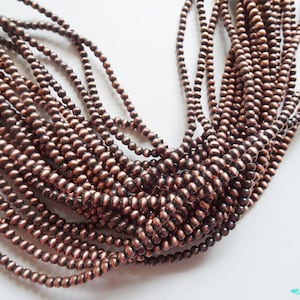 4mm Faux Navajo Indian pearls copper coated beads 1 strand