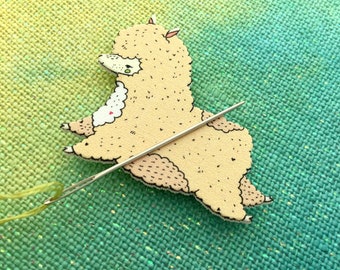 Prancing Alpaca - Needle Minder - Cross Stitch