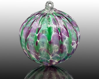 June Birthday gift, Alexandrite Birthstone ornament, hand blown glass ornament, Christmas Gifts