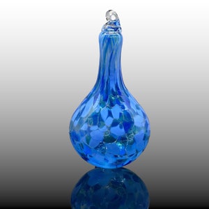 pristine teardrop, colorful hand blown glass ornament, Christmas suncatcher, holiday decoration, gift idea