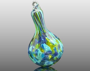 Hand Blown Glass Ornament: Vista Teardrop Suncatcher, Christmas Gifts