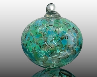 Alpine Round, hand blown glass ornament, Christmas ornament, holiday ornament, sun catcher, gift