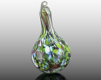Hand Blown Glass Teardrop Ornament: Christmas Suncatcher, Christmas Gifts