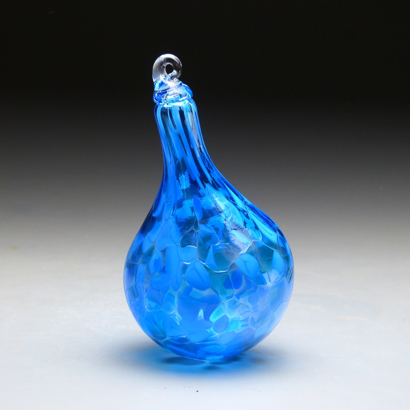 Hand Made Blown Glass Teardrop Christmas Ornament in Tones of Etsy