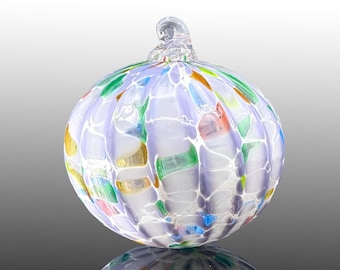 Hand blown glass ornament • October Birthstone Gift • Opal Birthday ornament • sea glass ornament • Christmas Gifts
