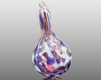 Hand Blown Glass Teardrop Ornament: Dawn Colors Suncatcher, Christmas Gifts