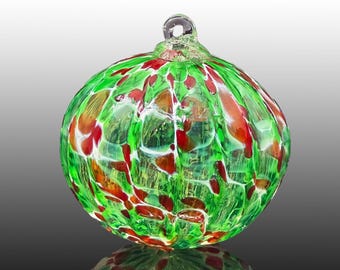 Hand Blown Glass Ornament • glass Christmas Ornament • sea glass ornament, Christmas Gifts