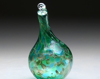Hand Blown Glass Ornament: Alpine Teardrop Suncatcher