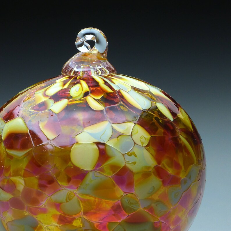 Blown Glass Ornament Sun Catcher Hand Blown Glass Round Etsy