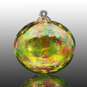 Fall Foliage, colorful hand blown glass ornament, Christmas suncatcher, holiday decoration, gift idea