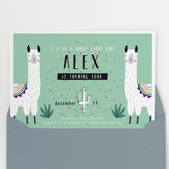 Invitation De Lama Fete Danniversaire Invitation De Fete Etsy Invitation De Lama Fete Danniversaire Invitation De Fete Etsy