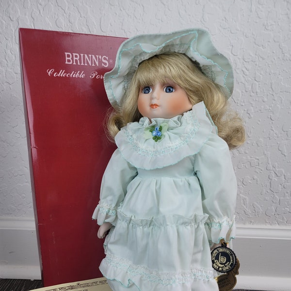 Brinn's Vintage Musical Porcelain Doll, PLAYS Tea for Two, In Box w Tag, Antique Doll, Vintage Toy, Antique Toy, Collectible Doll, Baby Doll