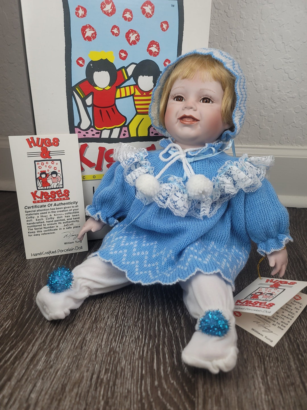 Tuss Inc. Porcelain Baby Doll Colby Doll in Box W/ Original Etsy