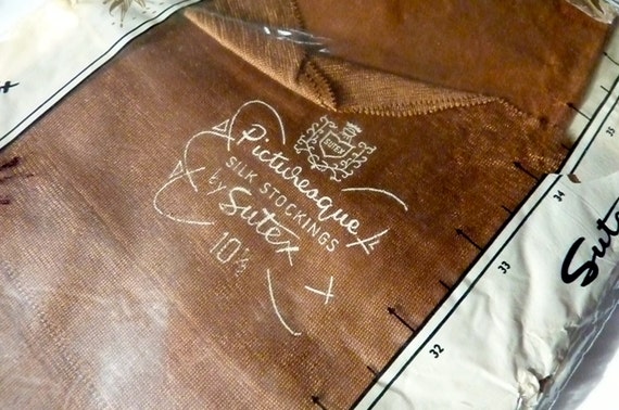 1950's Vintage Silk Seamed Stockings, original pac